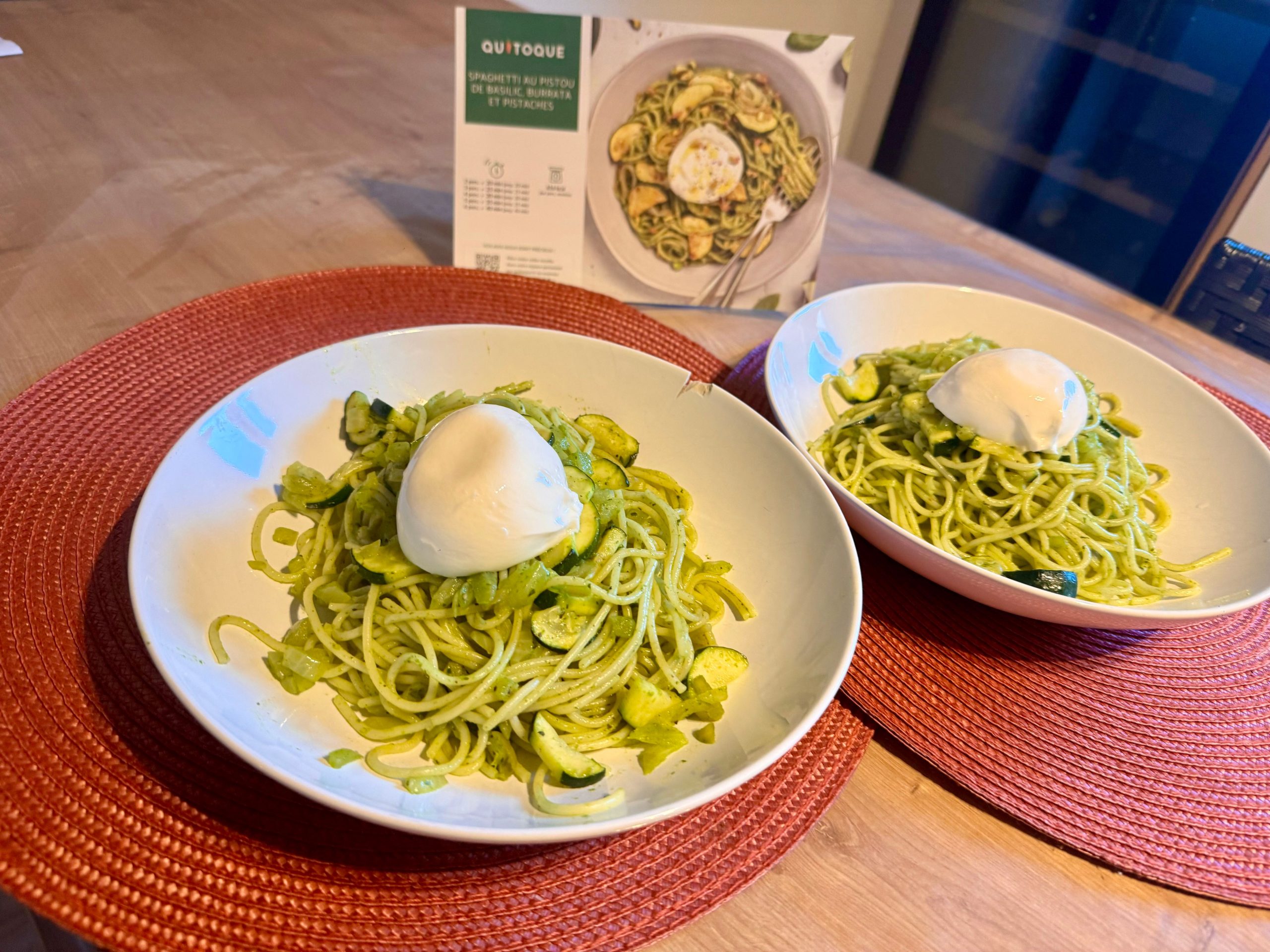 Pâtes au pesto Quitoque fraîches et savoureuses